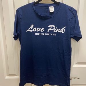 PINK Open-Back Campus Tee